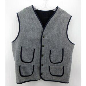 Taylor Supply Co Vest XL Reversible Field Coat Wool Houndstooth Jacket